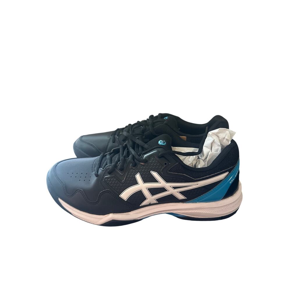 ASICS Men's Gel-Dedicate 7 Tennis Shoes, 10,Black/Island Blue x